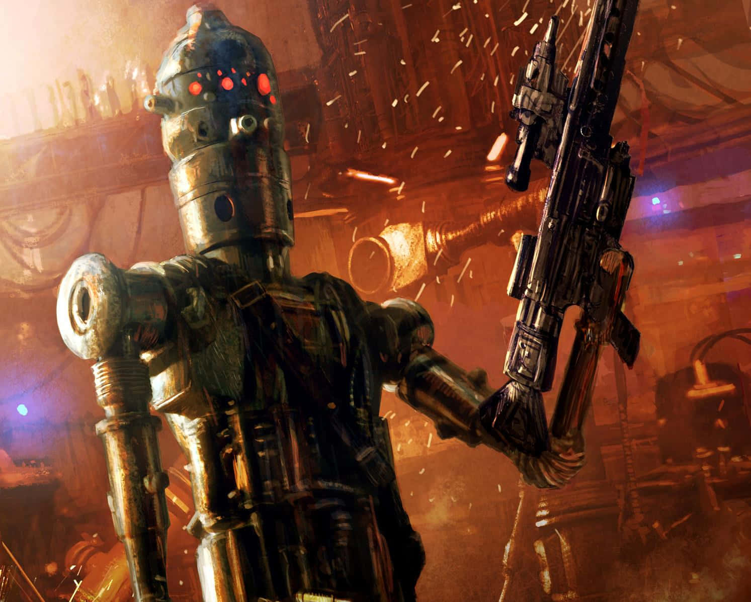 Ig-88, the bounty-hunter droid of the Star Wars universe Wallpaper