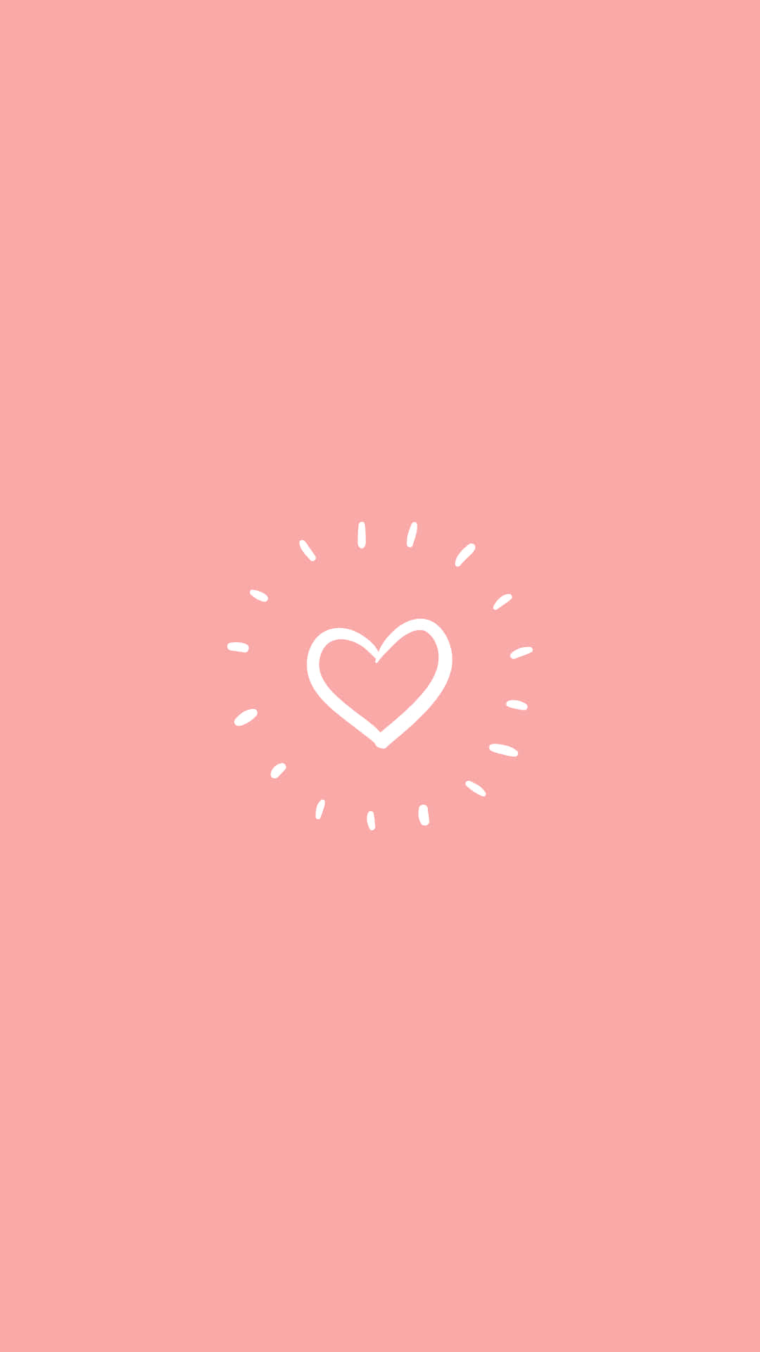 Baggrundsbillede til Instagram-historie sødt hvidt hjerte med lyserød baggrund