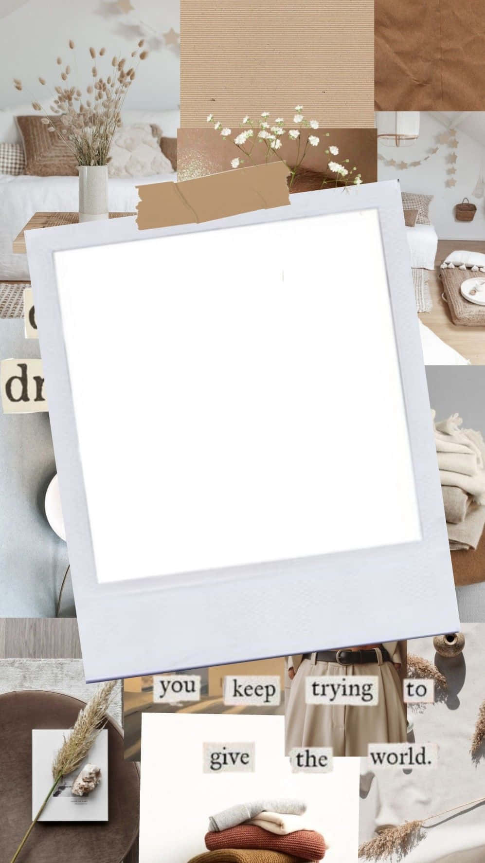 Fundode História Do Ig Com Uma Polaroid Em Branco Para Adicionar Uma Colagem De Fotos.
