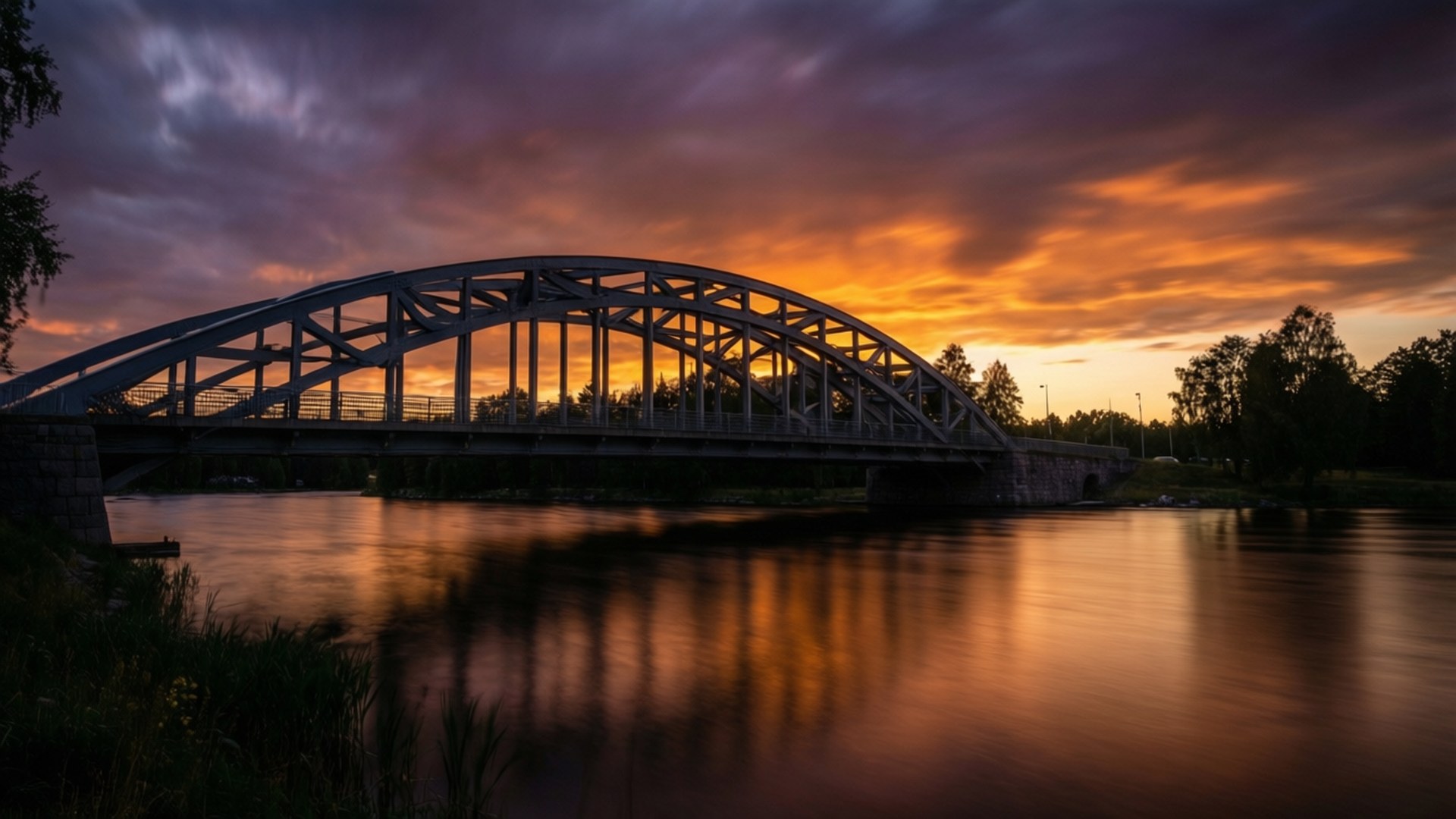 Igelstabron Solnedgang Wallpapers
