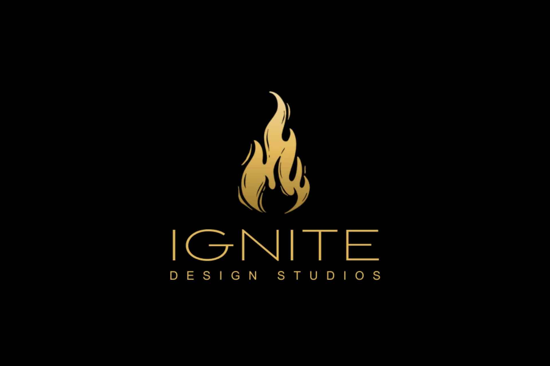 Ignite Design Studios Logoon Black Background Wallpaper