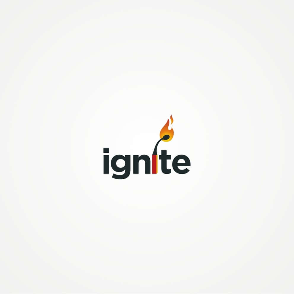 Ignite Logo Flame Design Wallpaper