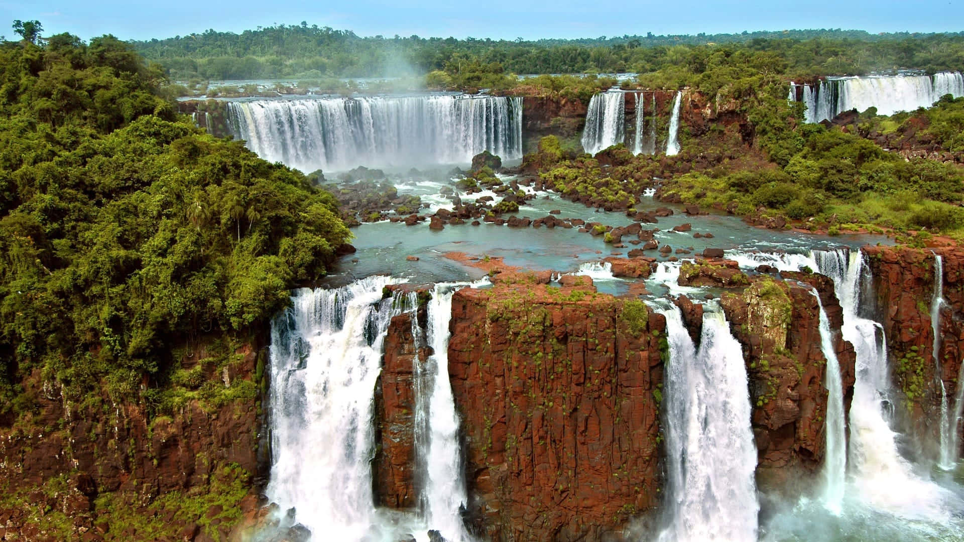 Iguazuwasserfälle Luftaufnahme Wallpaper