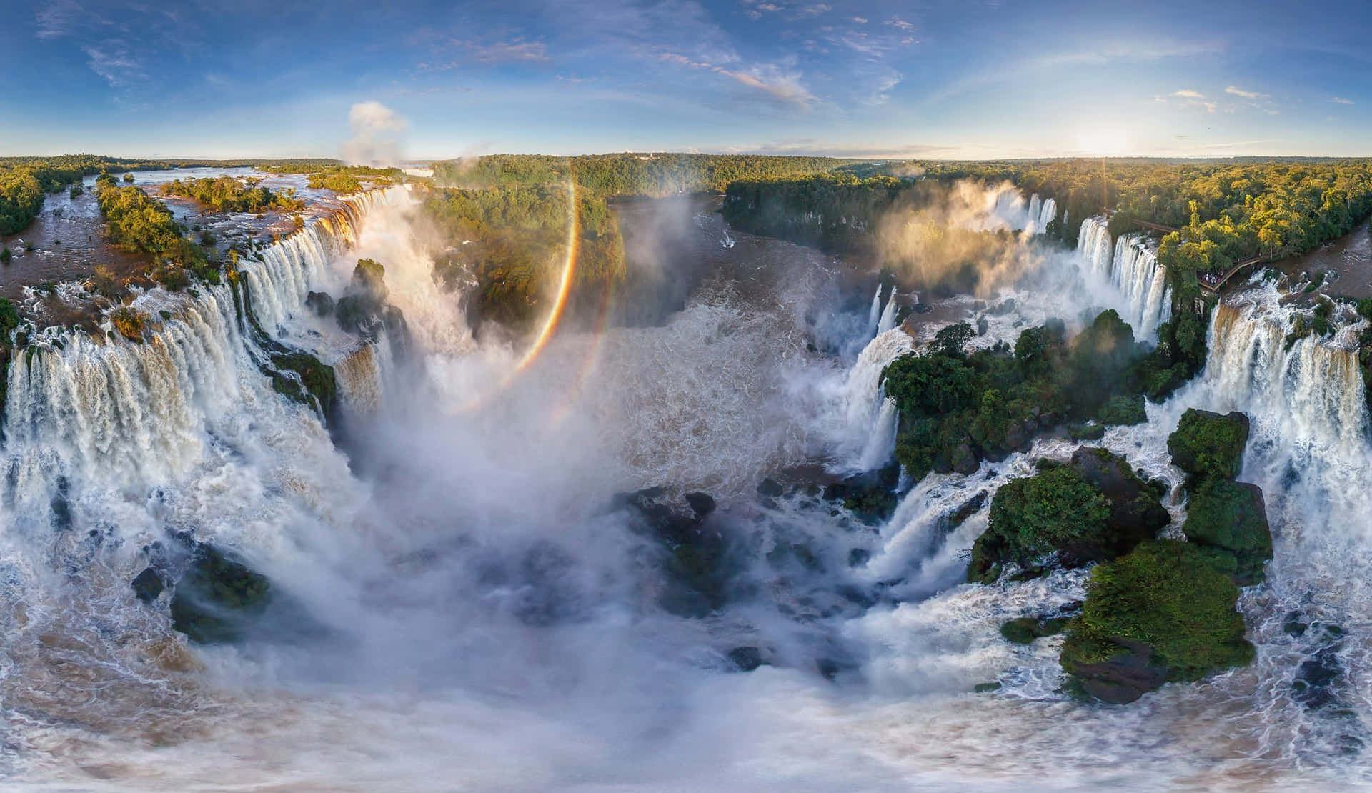 Iguazu Falls Famous Tourist Destination Wallpaper