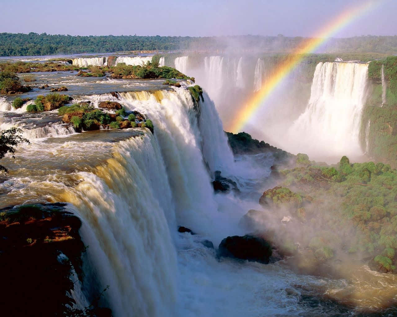 Cataratasdel Iguazú Arcoíris Fondo de pantalla
