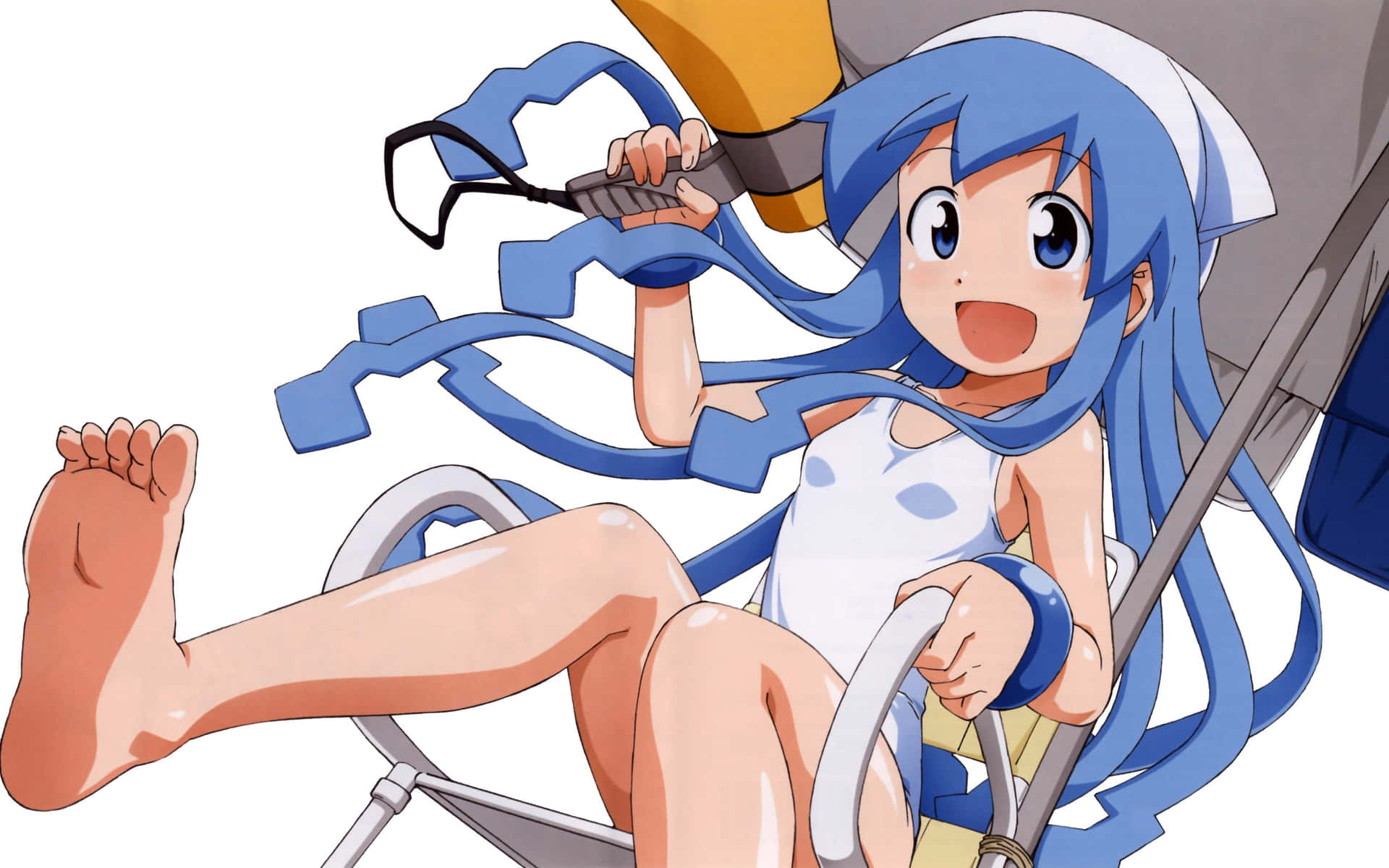 Ikamusume Squid Girl Anime Ragazza Piedi Sfondo