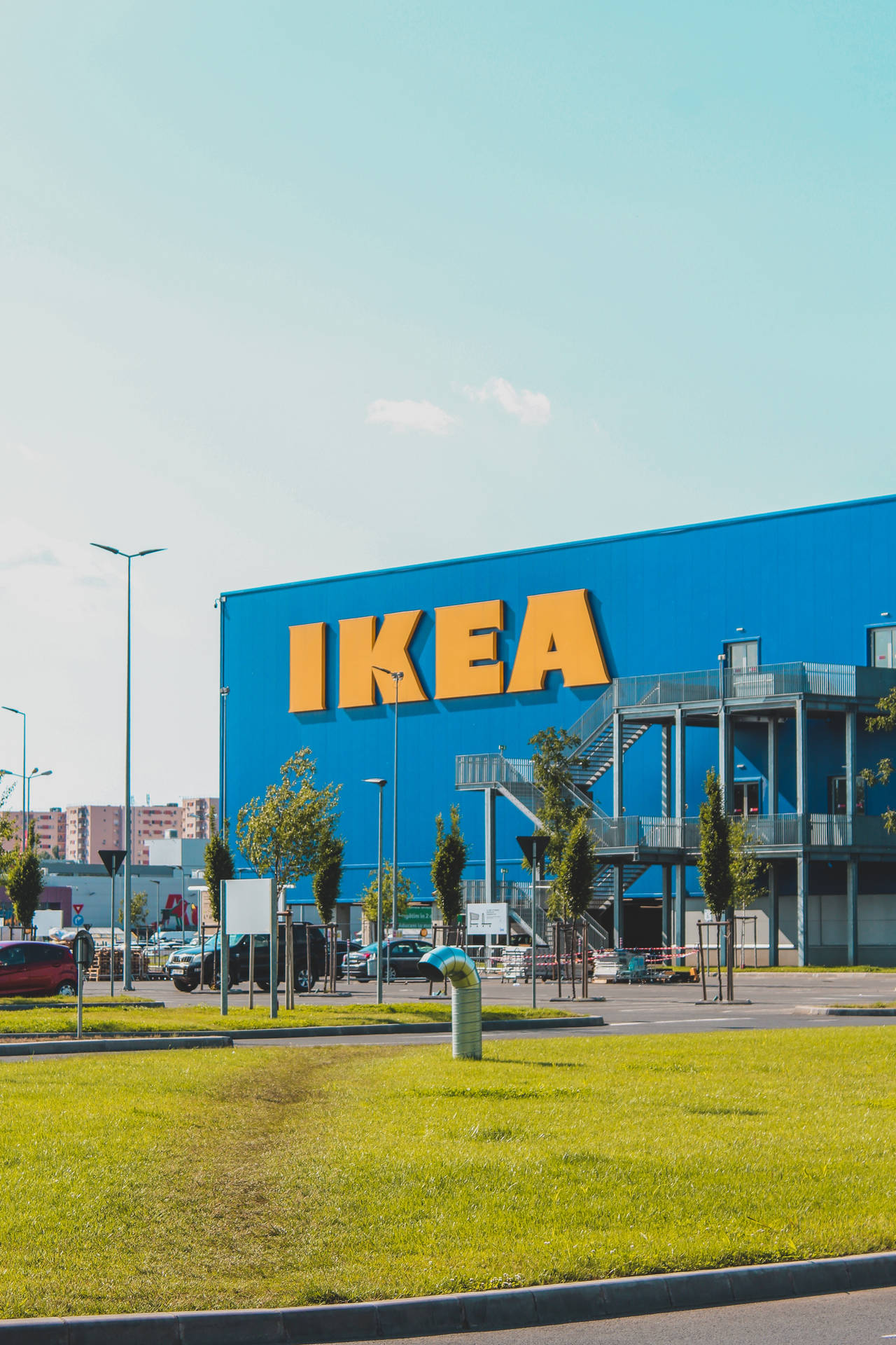 Køb IKEA Bygning Portræt Billede Tapet Wallpaper