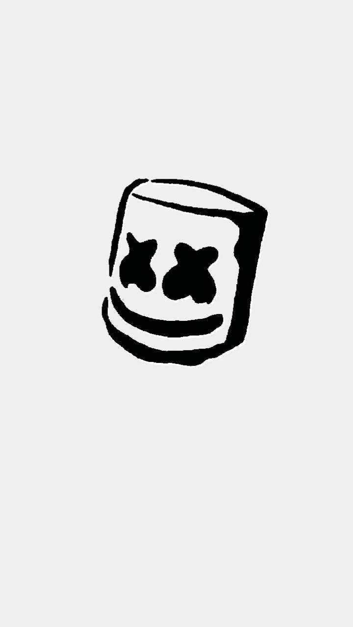 Ikoniska Huvud Marshmello Iphone Wallpaper