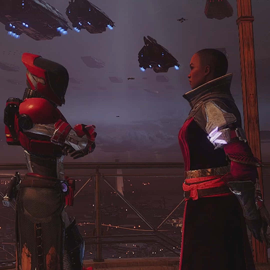 Discussion Entre Ikora Rey Et Un Gardien Dans Destiny2 Fond d'écran