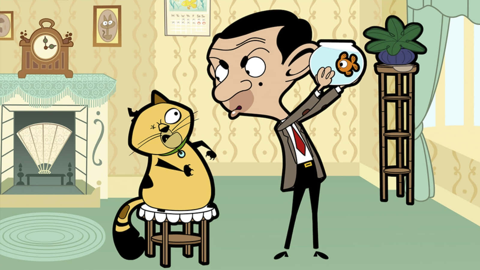 Ilcomico Mr. Bean Aggiunge Umorismo Con Le Sue Espressioni Facciali Uniche.