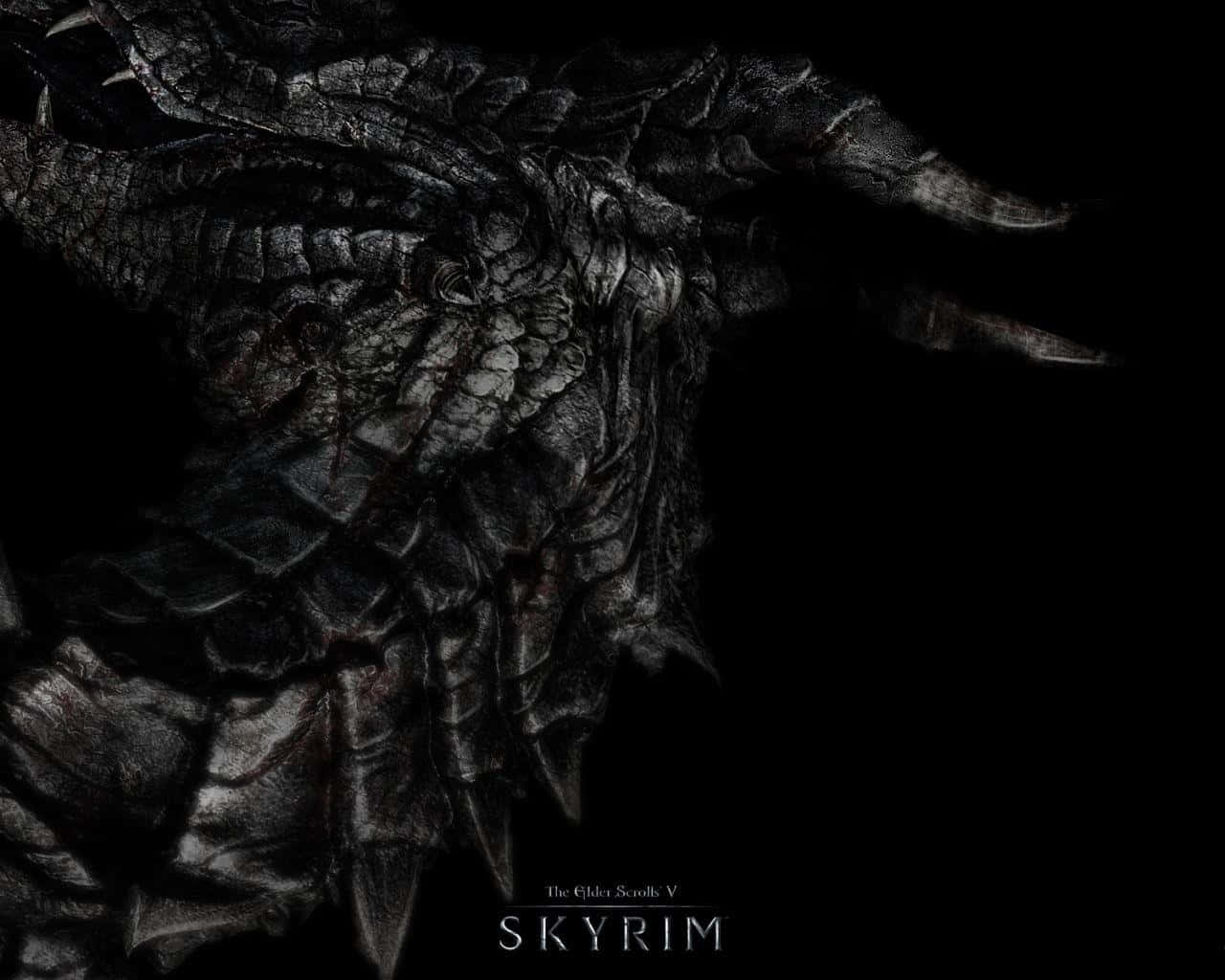 Ildragonborn Intraprende Un'avventura Epica In The Elder Scrolls V: Skyrim.