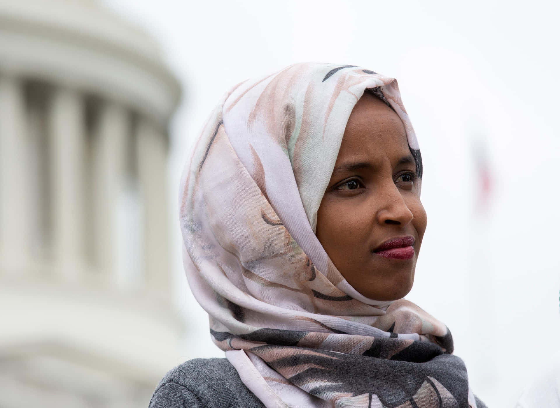 Ilhan Omar About To Smile Wallpaper