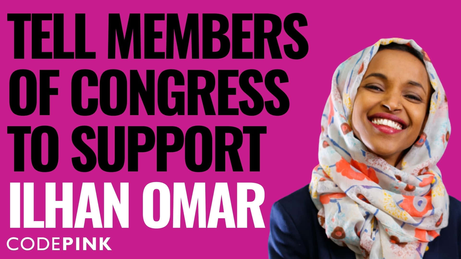 Women Empowerment: Ilhan Omar Campaign Poster Wallpaper