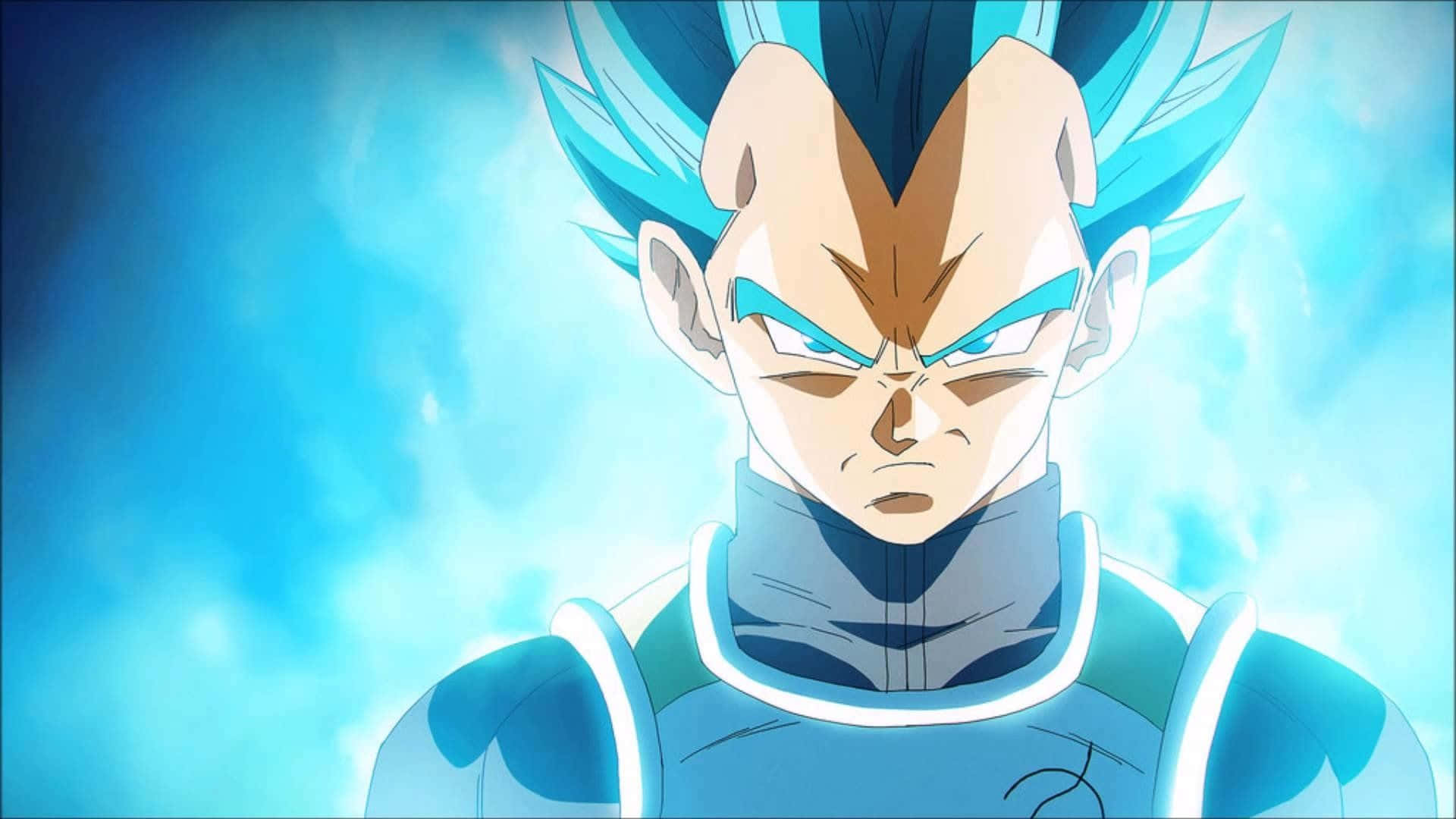 Illeggendario Super Saiyan Vegeta In Una Posizione Potente