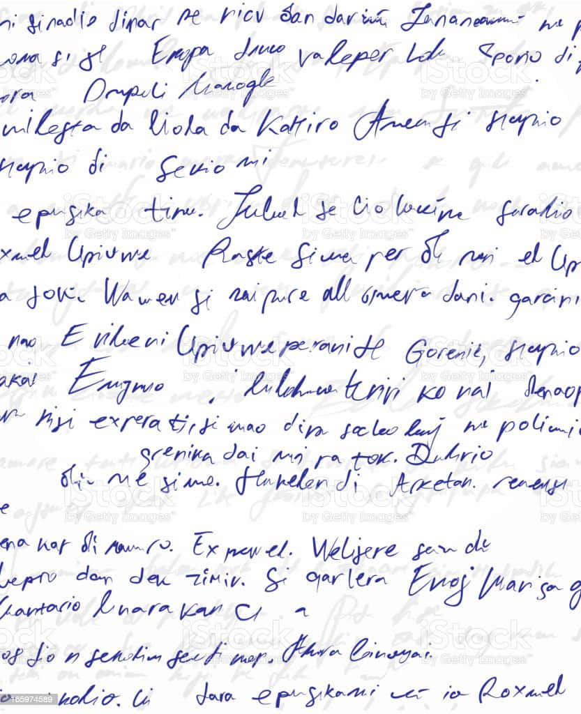 Illegible Letter In Foreign Language Wallpaper