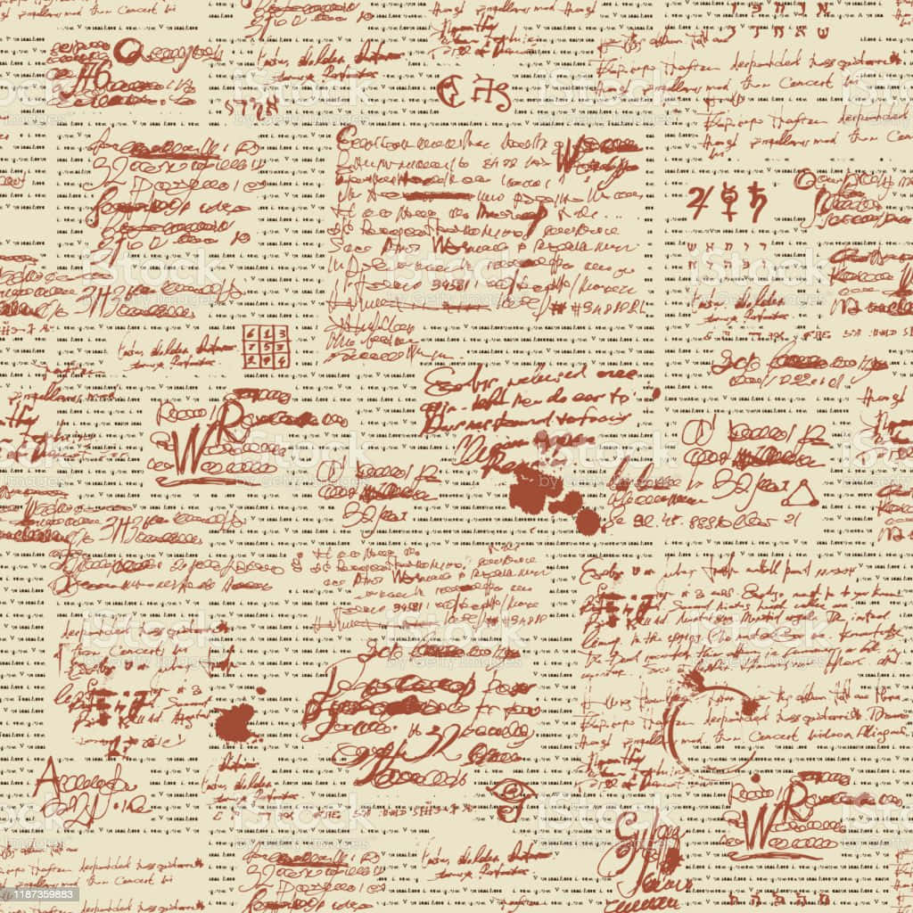 Illegible Notes In Red Ink Wallpaper