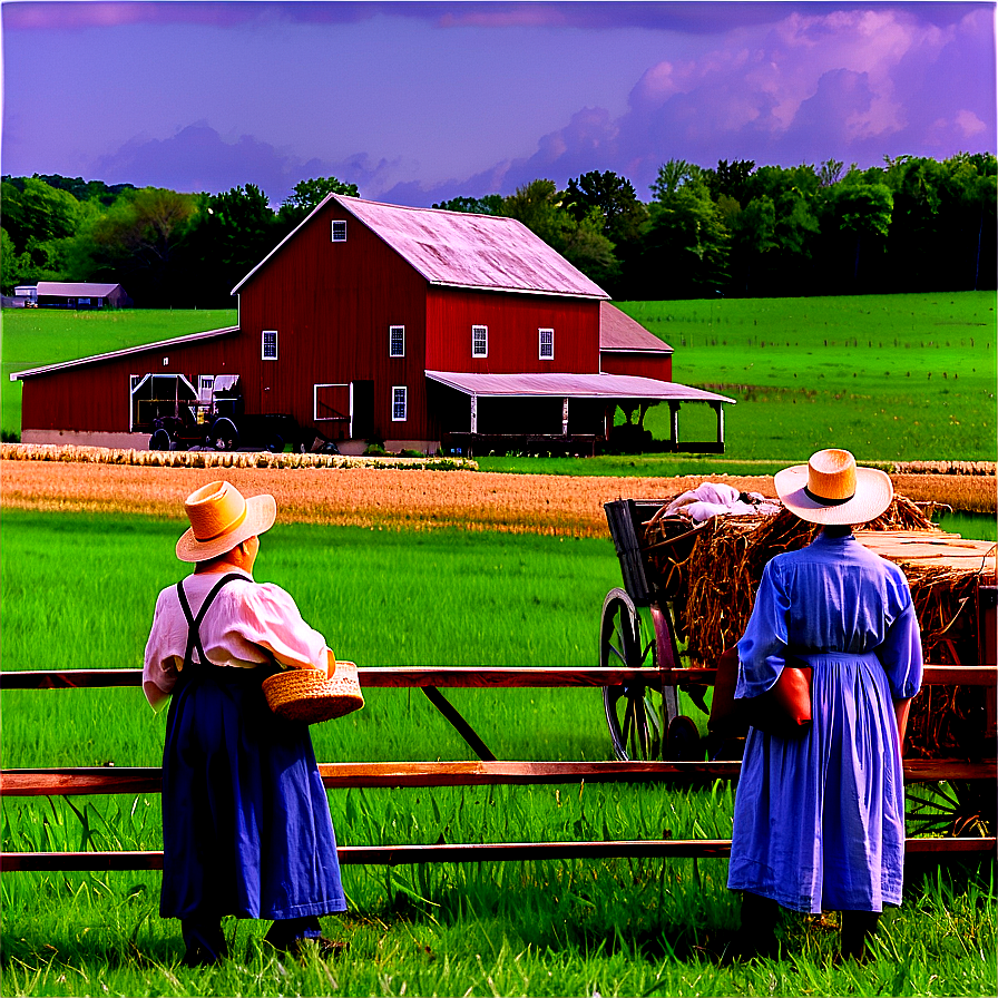 Illinois Amish Country Scene Png Qpj PNG