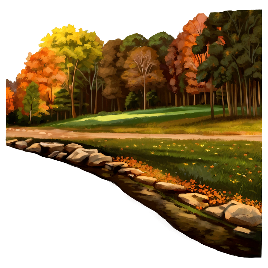 Illinois Autumn Landscape Png Mgj PNG