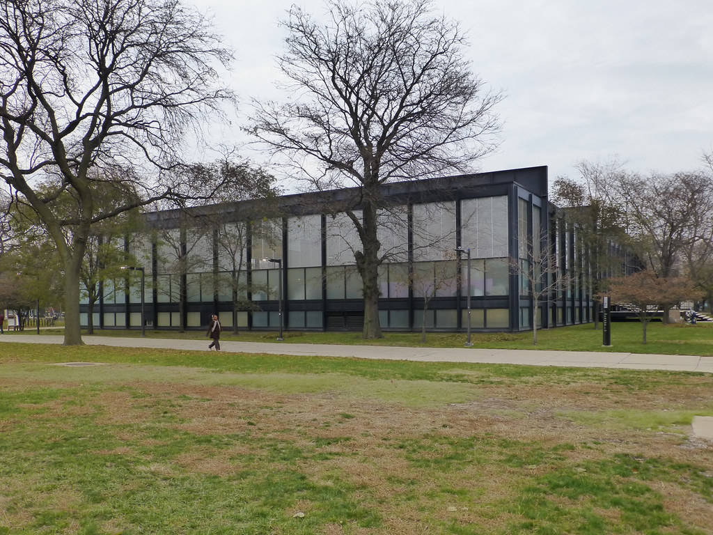 Illinois Institute Of Technology Student Hall And Trees Wallpaper