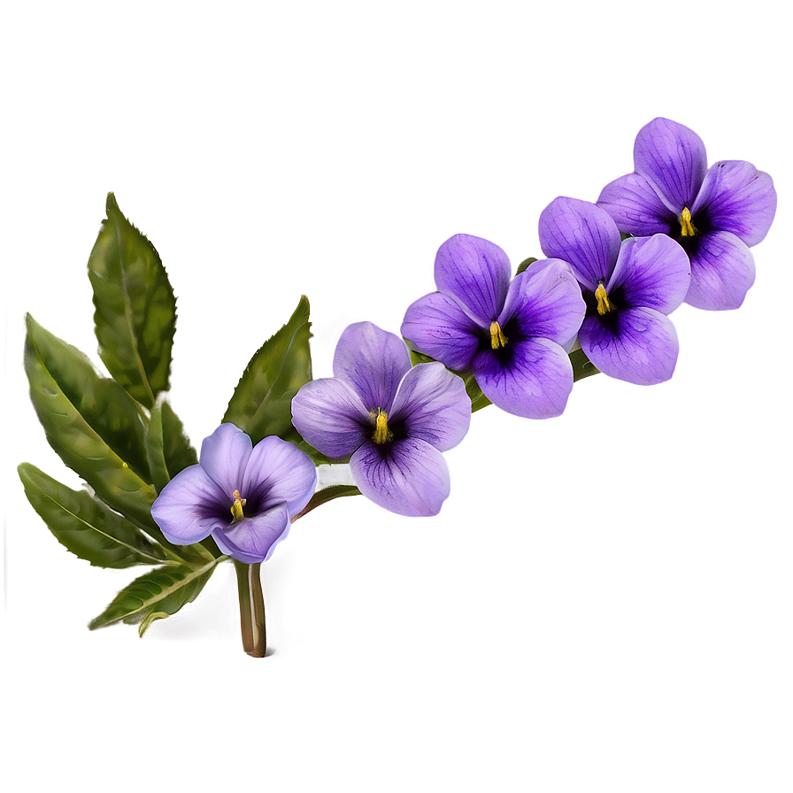 Illinois State Flower - Violet Png 06122024 PNG