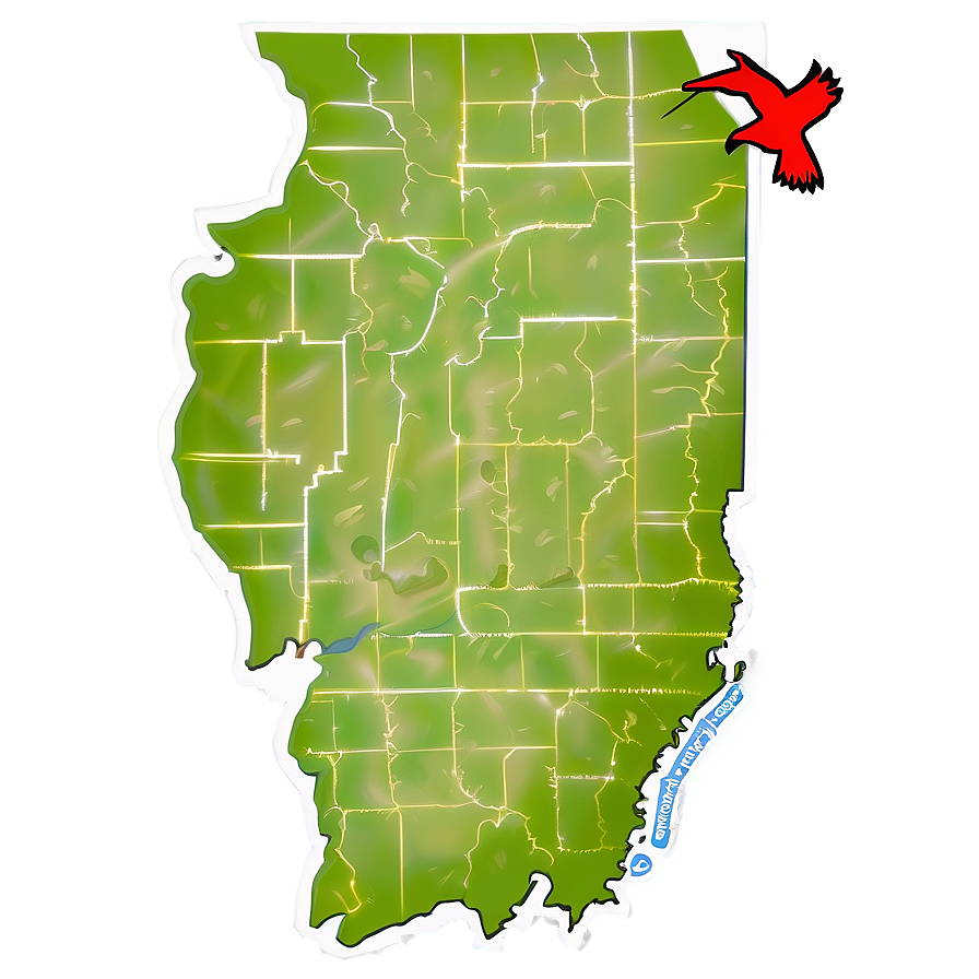 Illinois State Map Png 2 PNG