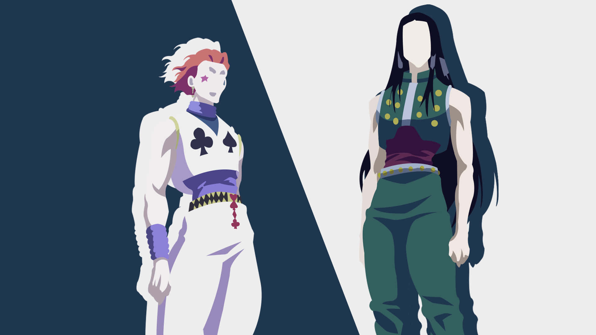"Illumi Zoldyck stands tall and ready, unwavering in his devotion to his profession." Wallpaper