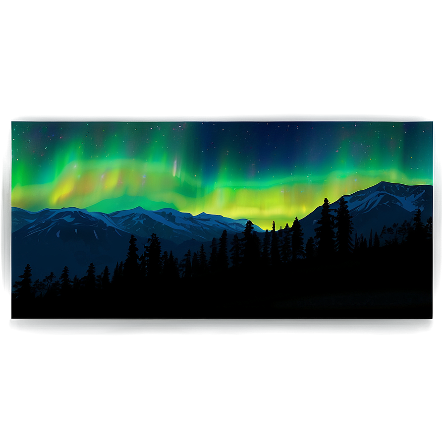 Illuminated Aurora Wilderness Scene Png Rxp24 PNG