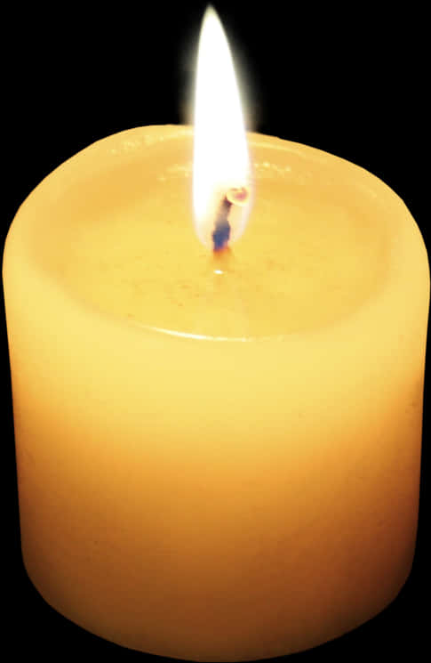 Illuminated Candle Flame PNG