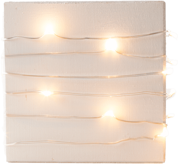 Illuminated Canvaswith String Lights PNG