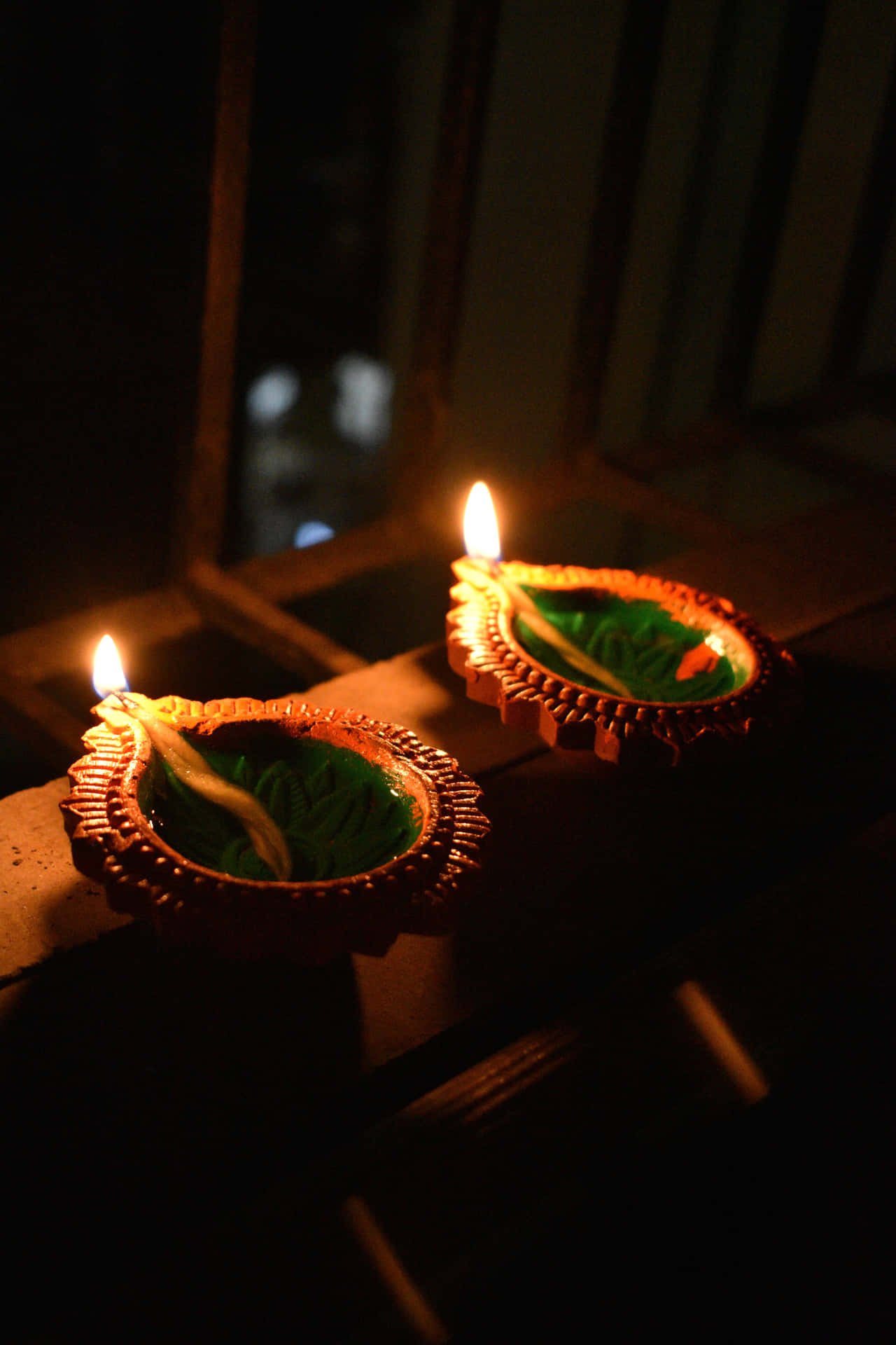 Illuminated Diwali Festival Background