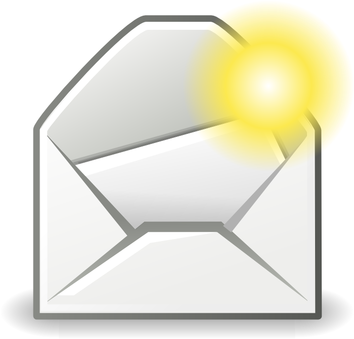 Illuminated Email Icon PNG