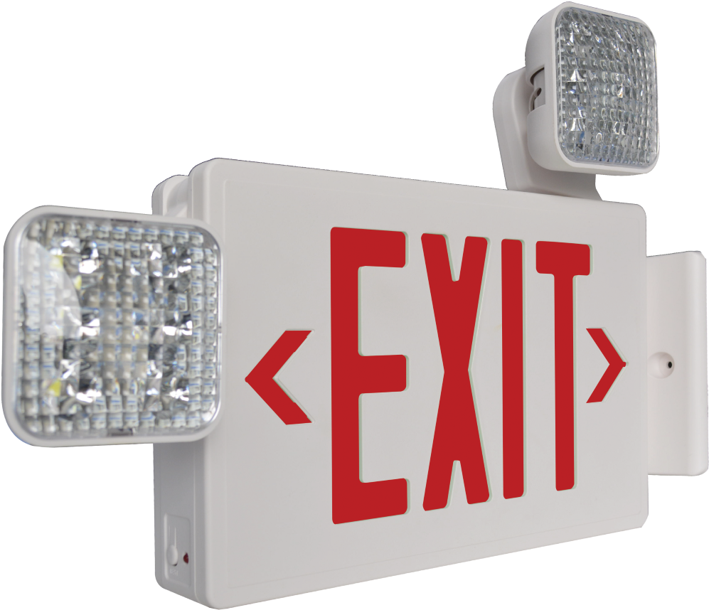 Illuminated Exit Signwith Emergency Lights PNG