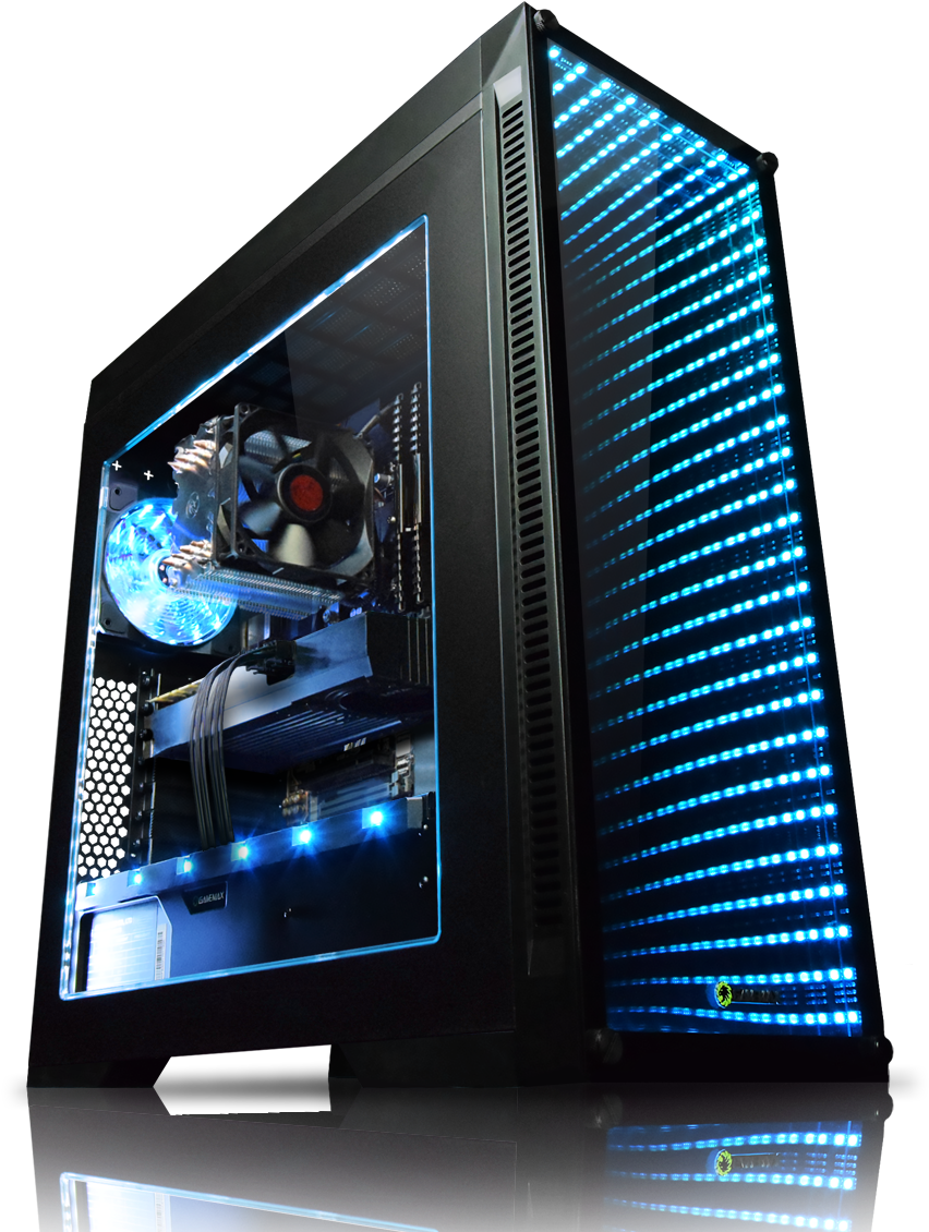 Illuminated Gaming P C Tower PNG