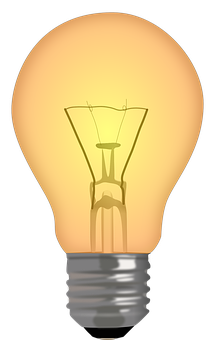 Illuminated Incandescent Bulb PNG