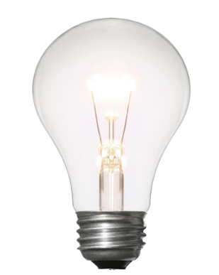Illuminated Incandescent Lightbulb SVG