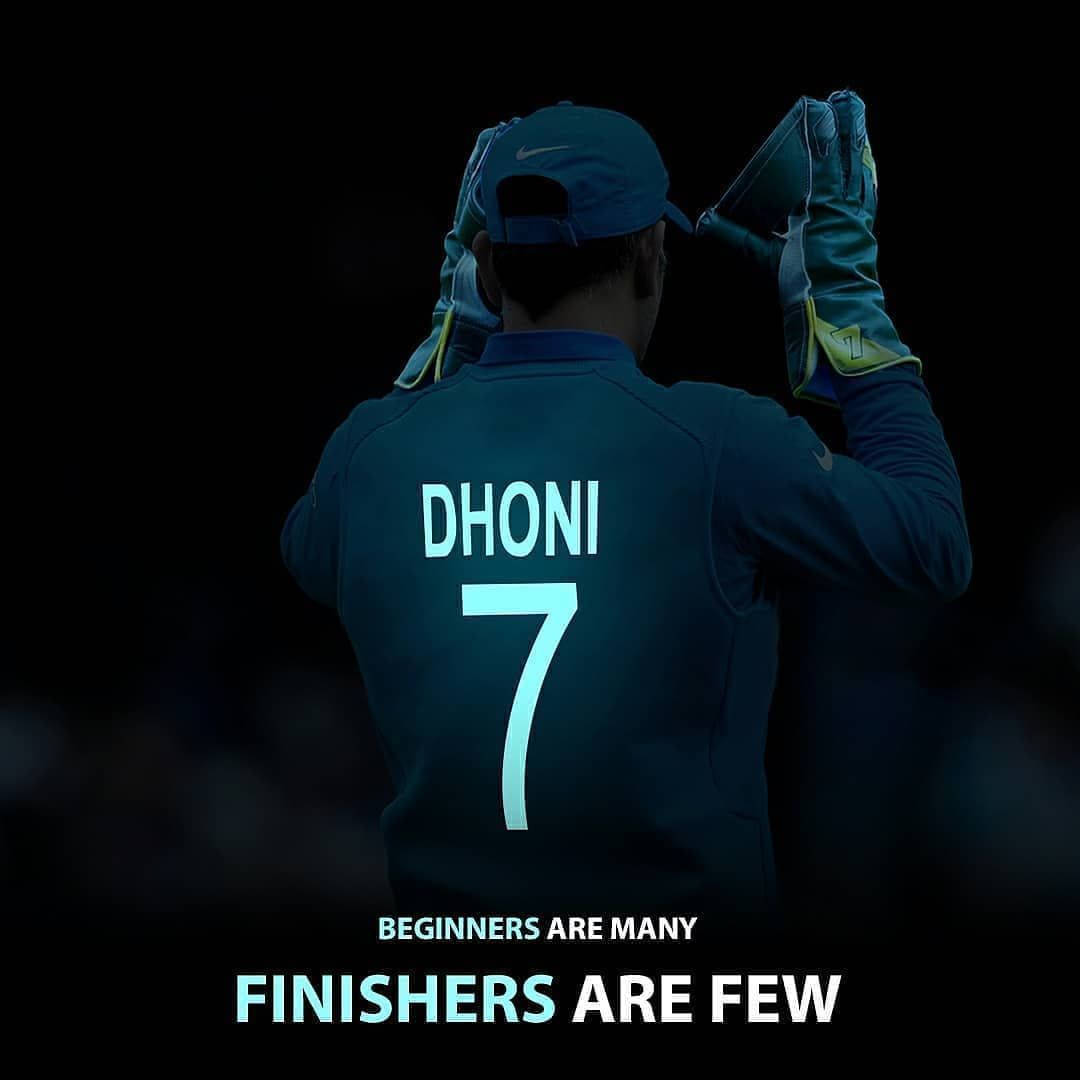 Download Illuminated Jersey Dhoni 7 Wallpaper | Wallpapers.com