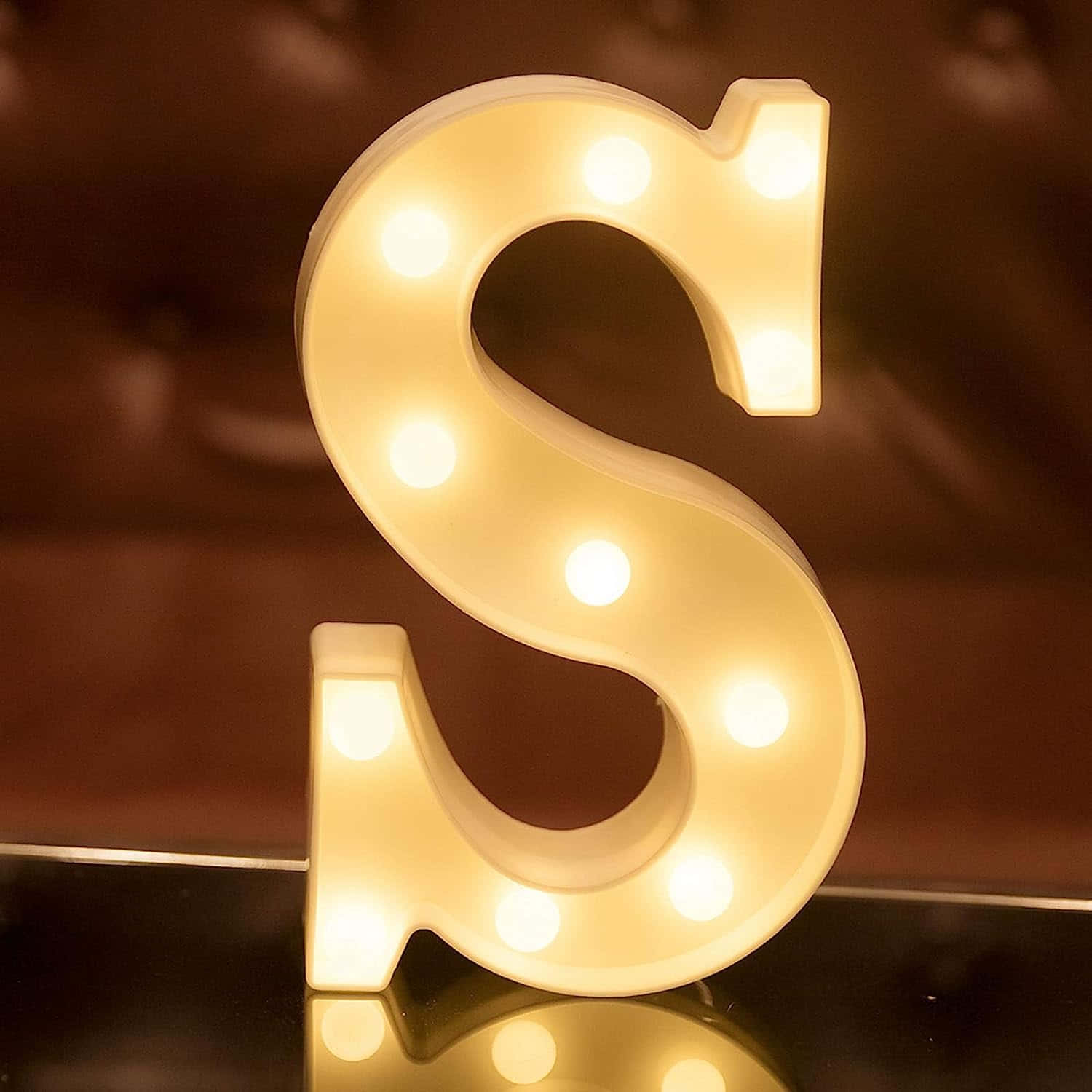 Illuminated Letter S Marquee Sign Wallpaper