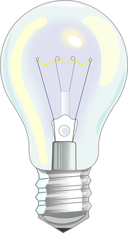 Illuminated Light Bulb Graphic PNG