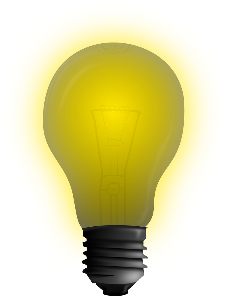 Illuminated Light Bulb Idea Concept PNG