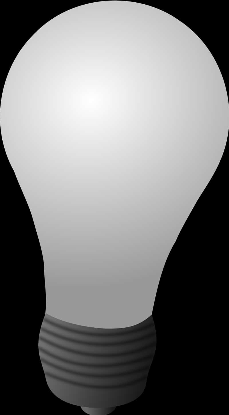 Illuminated Light Bulbon Black Background PNG