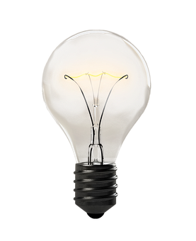 Illuminated Lightbulb Against Dark Background.jpg PNG