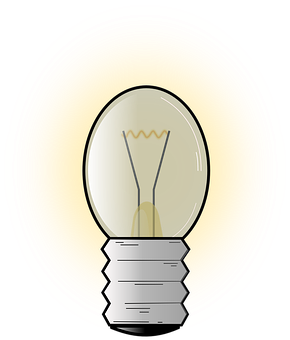 Illuminated Lightbulb Artwork SVG
