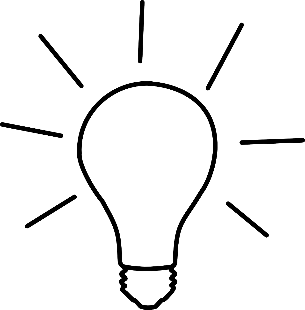 Illuminated Lightbulb Graphic PNG