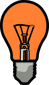 Illuminated Lightbulb Graphic PNG