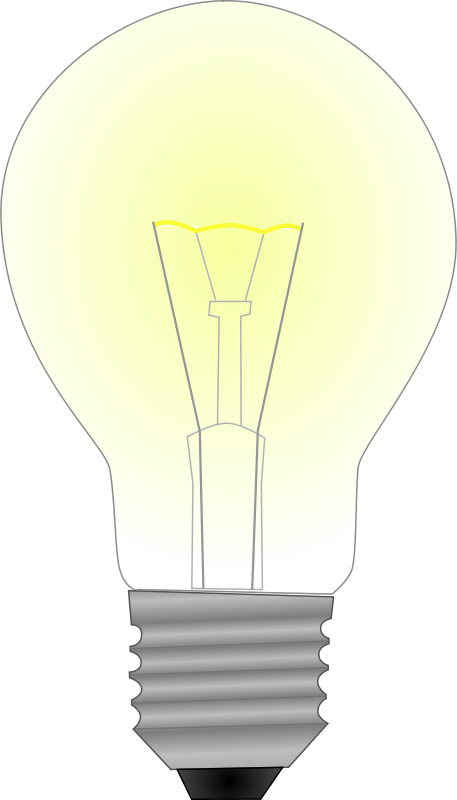 Illuminated Lightbulb Graphic SVG