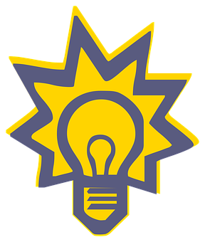 Illuminated Lightbulb Graphic PNG