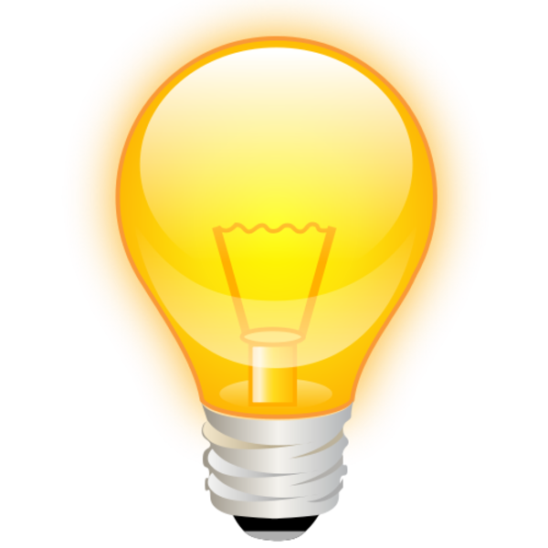 Illuminated Lightbulb Graphic PNG