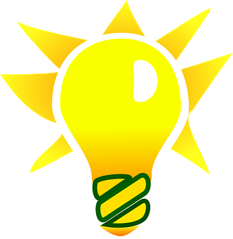 Illuminated Lightbulb Graphic PNG