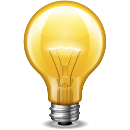 Illuminated Lightbulb Graphic PNG