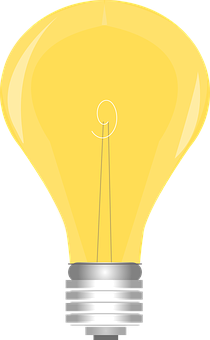 Illuminated Lightbulb Graphic PNG